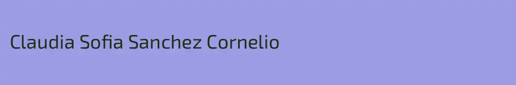 Claudia Sofia Sanchez Cornelio